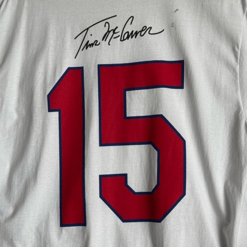 St Louis Cardinals Baseball T Shirt Mens XL White‎ Tim McCarver 15 Graphic Tee - Picture 5 of 11